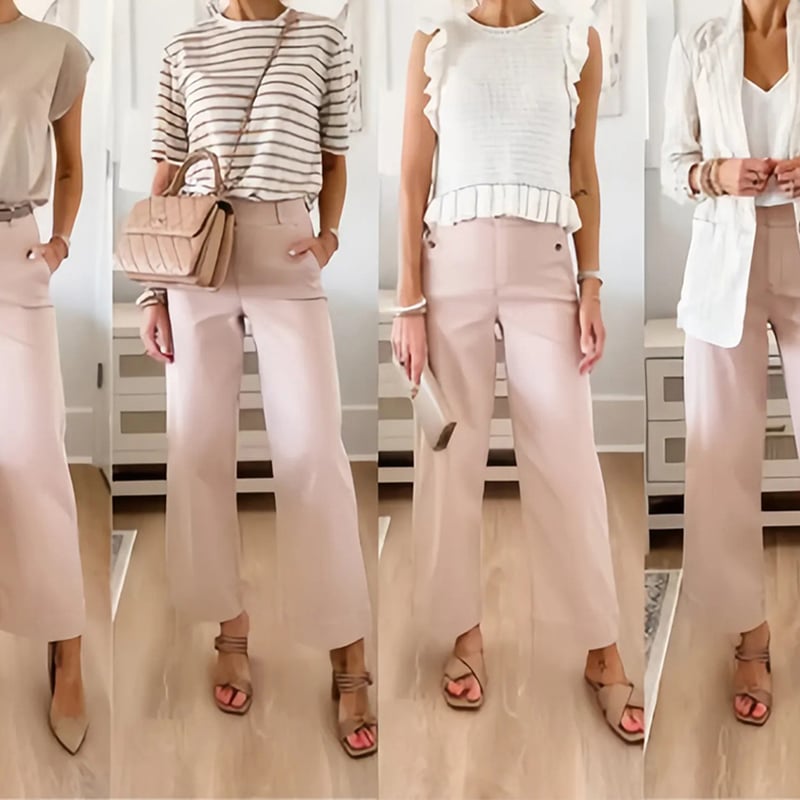 🍂Autumn Promotion 40%💕Stretch Twill Cropped Wide Leg Pants | High Waist | Loose & Comfortable