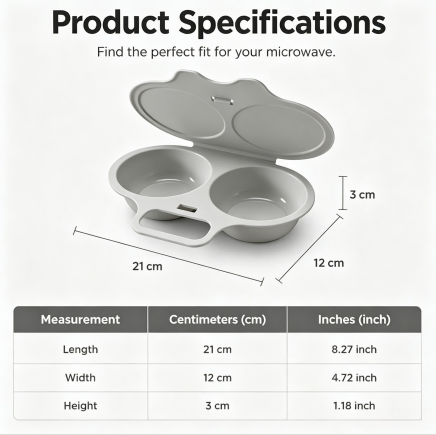 Limited-Time Offer📢Poach Eggs in Minutes! No-Oil Dual-Cavity Microwave Poacher
