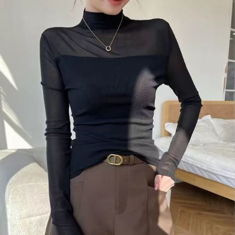 🍂Autumn Promotion 41%🔥💕Women’s Mock-Neck Mesh Top