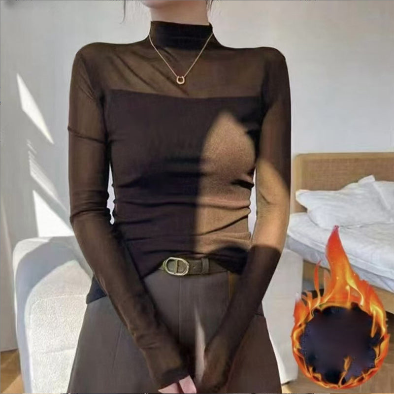 🍂Autumn Promotion 41%🔥💕Women’s Mock-Neck Mesh Top