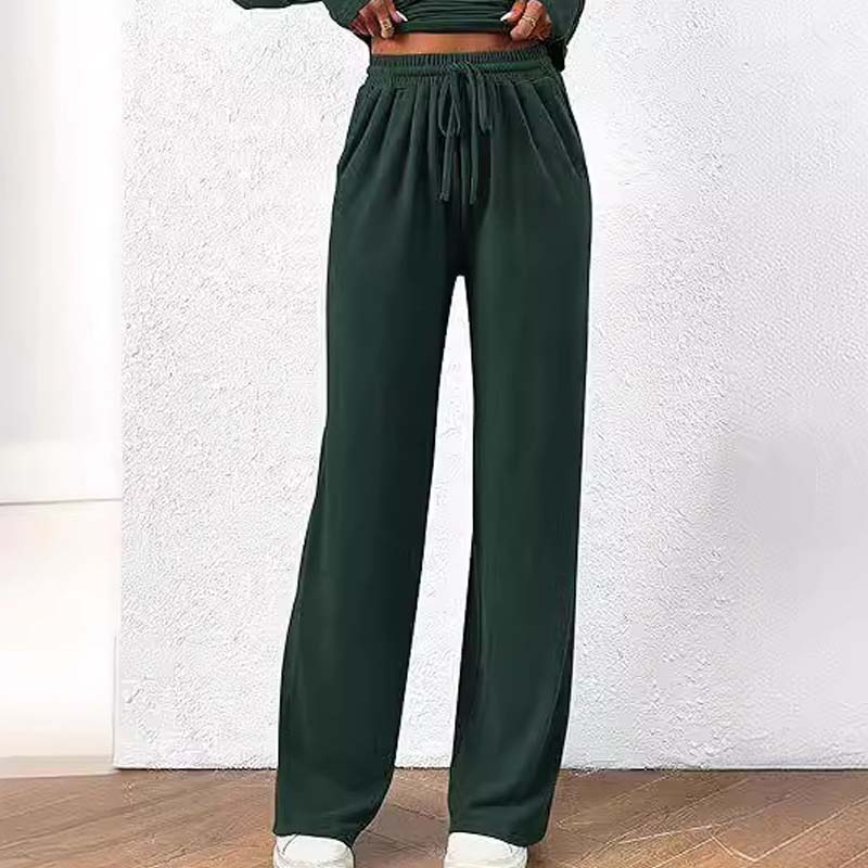 🍂Autumn Promotion 50%💕Asymmetrical Long-Sleeve T-Shirt & Wide-Leg Pants Set