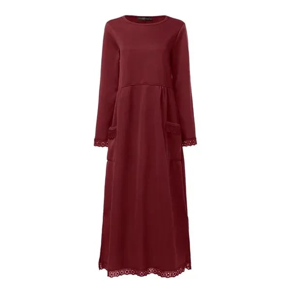 🍂Autumn Promotion 50%💕Loose plus size lace maxi dress