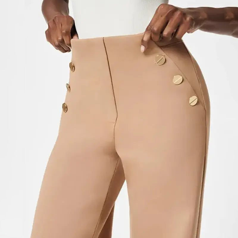 🥰Tummy Control Button Wide Leg Pant