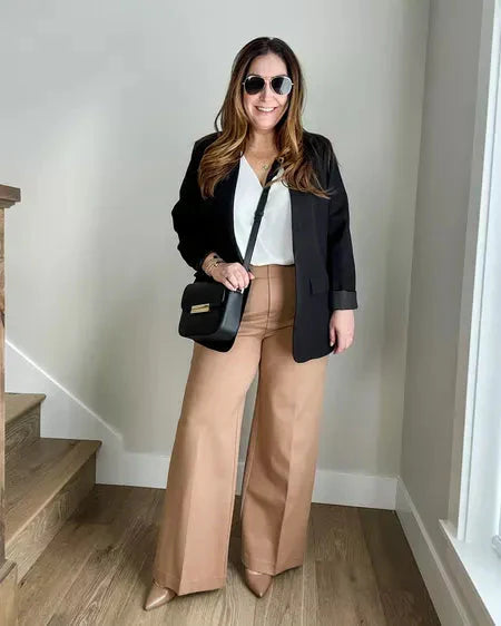 🥰Tummy Control Button Wide Leg Pant