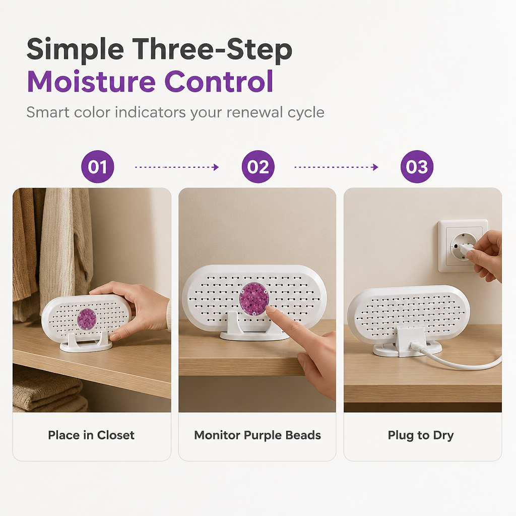 ⏳🔥LIMITED-TIME 50% OFF! ⏰Mini Reusable Household Dehumidifier.