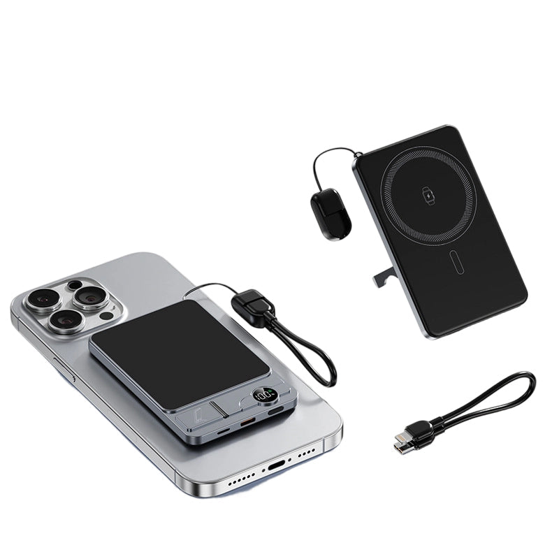 3-in-1 Magnetic Wireless Portable Charger with Kickstand