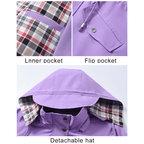 🍂Autumn Hot Sale 55%💗🧥Ultimate Plaid Waterproof Jacket for Women🍃