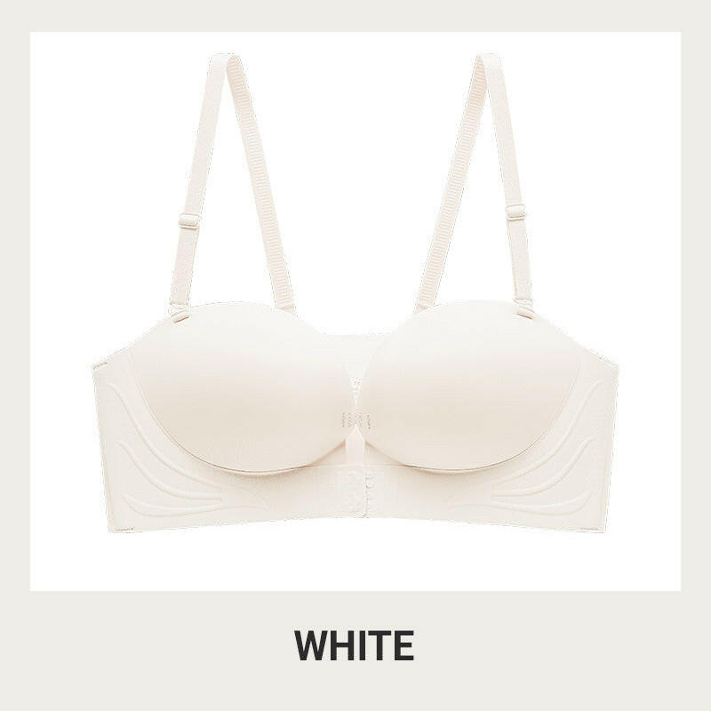 Invisible Strap Front Buckle Push Up Bra