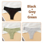 Women’s Soft Lace Trim Bow Panties