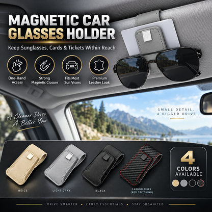 🔥2026 New Arrivals: 50% Off for a Limited Time🔥!🕶️Car Sunglasses Holder Double Clip Eyeglasses Mount and Ticket Card Clip