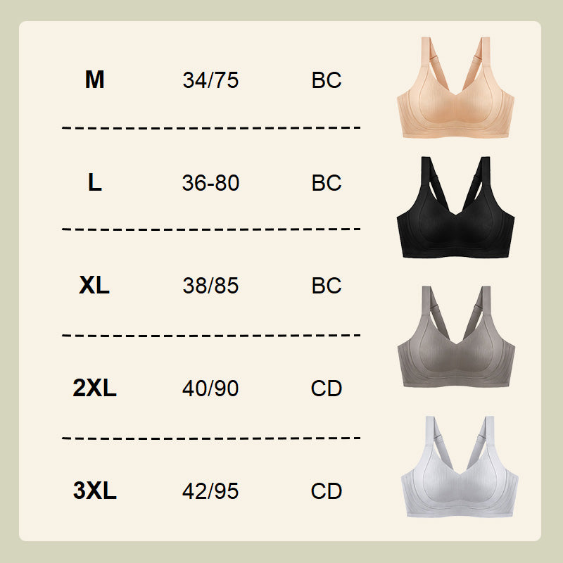 Wire-Free Non-Marking Skin-Friendly Push-Up Bra