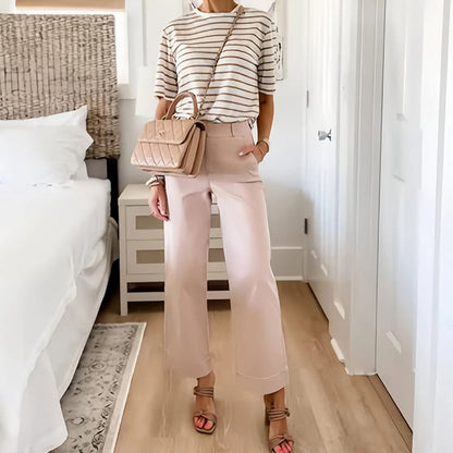 🍂Autumn Promotion 40%💕Stretch Twill Cropped Wide Leg Pants | High Waist | Loose & Comfortable