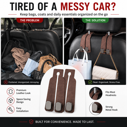 LAST DAY - BUY MORE GET MORE FREE 🧥Seat Back Hanger – Perfect for Bags, Coats & More