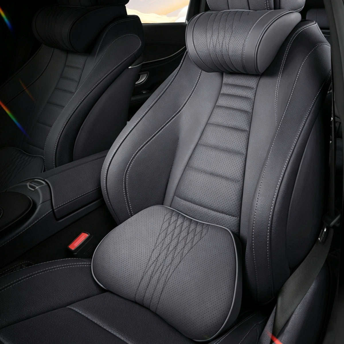 🚗💤 Relieve Driving Fatigue! Universal Memory Foam Car Headrest Neck Pillow, Ergonomic Support Auto Neck Cushion for Long Road Trips