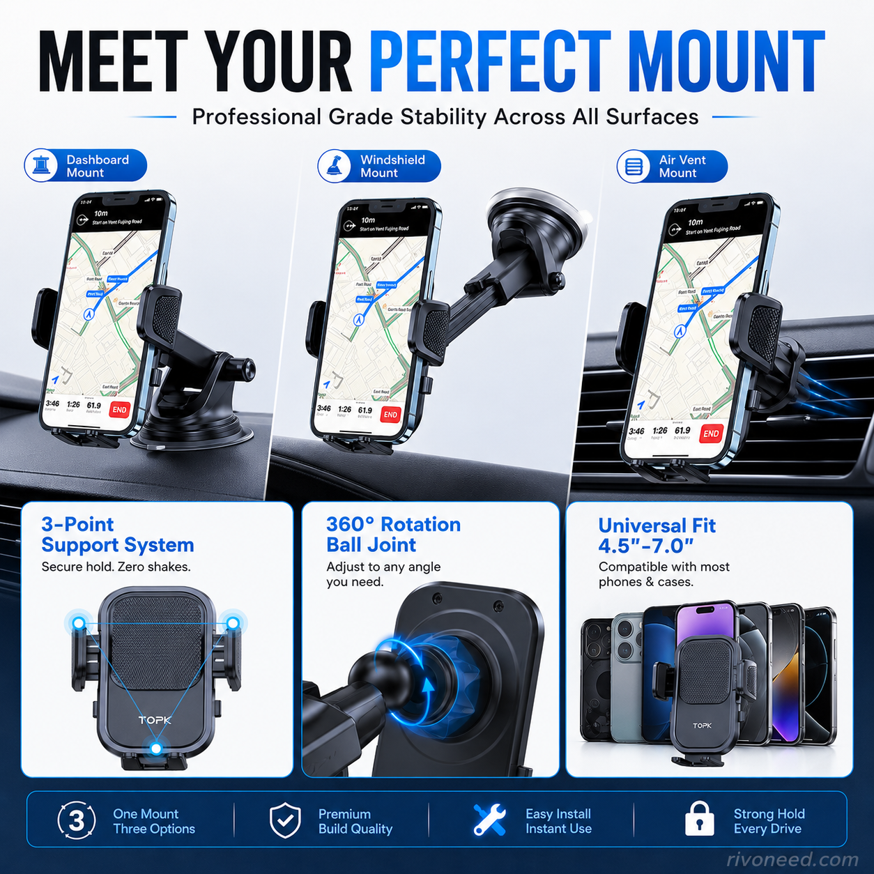 🚗📱 Your Phone Stays Put—No Matter How Rough the Road Gets!