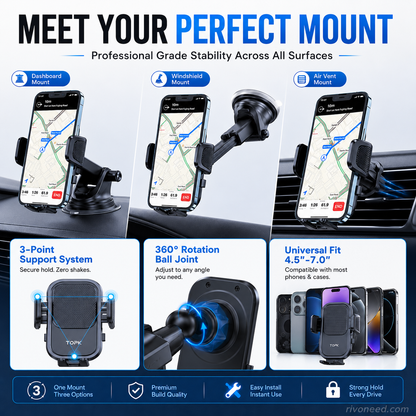 🚗📱 Your Phone Stays Put—No Matter How Rough the Road Gets!