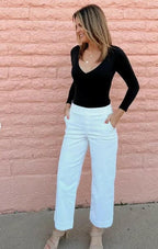 🍂Autumn Promotion 40%💕Stretch Twill Cropped Wide Leg Pants | High Waist | Loose & Comfortable