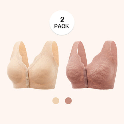 💖Buy 1 Get 1 Free-2 PCS💖ZERO FEEL Lace Full Coverage Front Closure Bra