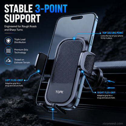 🚗📱 Your Phone Stays Put—No Matter How Rough the Road Gets!