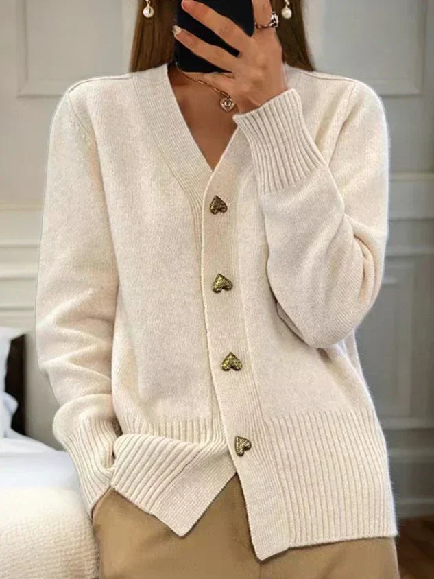 🍂Autumn New Arrivals🌸Women's Casual Autumn Plain Yarn Buttoned Cardigan