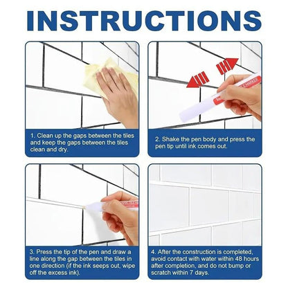 🎉 2026 Sale — Over 29,100 Sold!🖊️ Tile Grout Marker Pen – Waterproof ✨