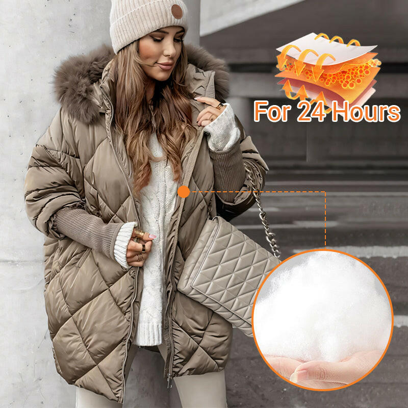 ❄️Winter Sales❄️Women's Mid-length Parka Coat with Knit Sleeves ✈️Free shipping✈️