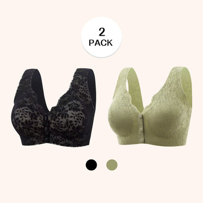 💖Buy 1 Get 1 Free-2 PCS💖ZERO FEEL Lace Full Coverage Front Closure Bra