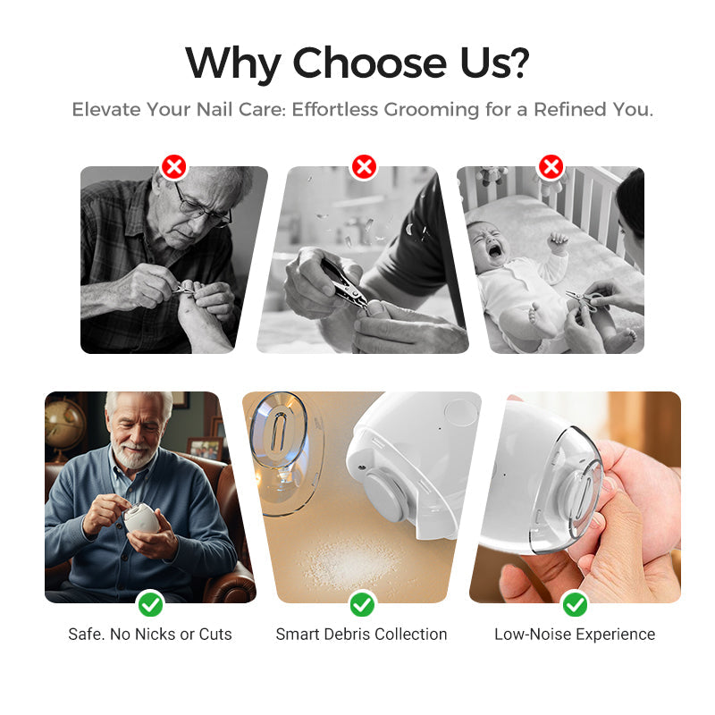 Electric Automatic Nail Clipper & Trimmer - Safety for the elderly and children