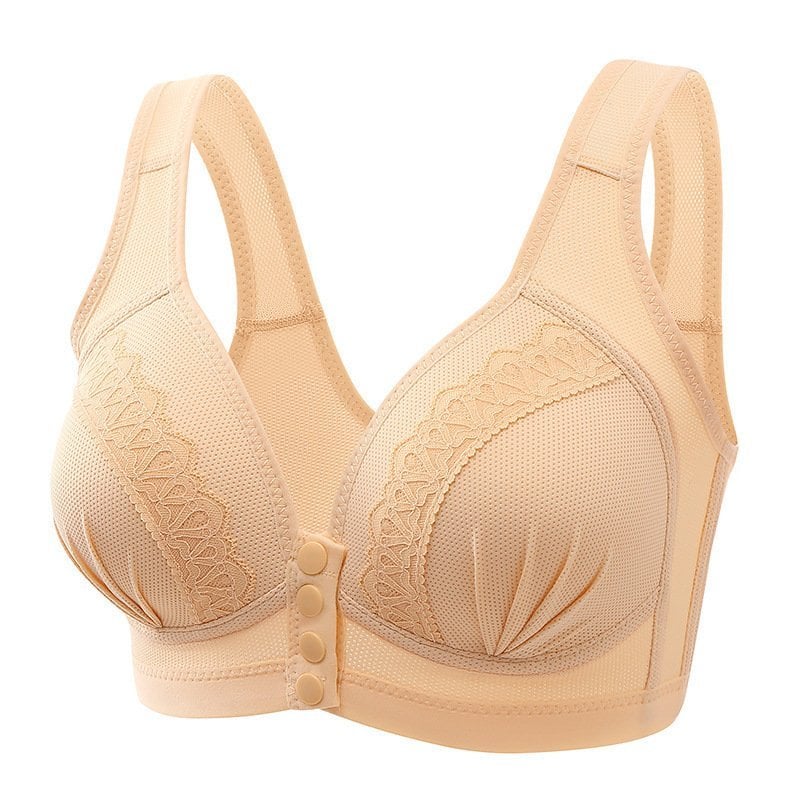 2025 Front Button Breathable Skin-Friendly Cotton Bra