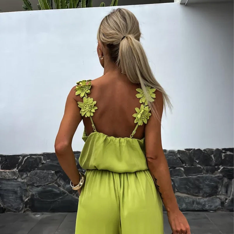 🔥New Products Hot Sale🔥Women's Sleeveless Wide Leg Jumpsuit