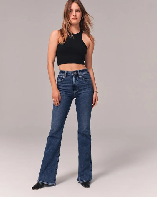 💥Hot Sale 50% OFF💥🔥Tummy Control  Ultra High Rise Stretch Flare Jean👖