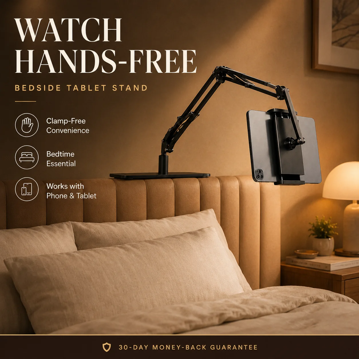 ⏳🔥LIMITED-TIME 50% OFF! ⏰Hidden Bedside Retractable Phone & Tablet Holder🛏️