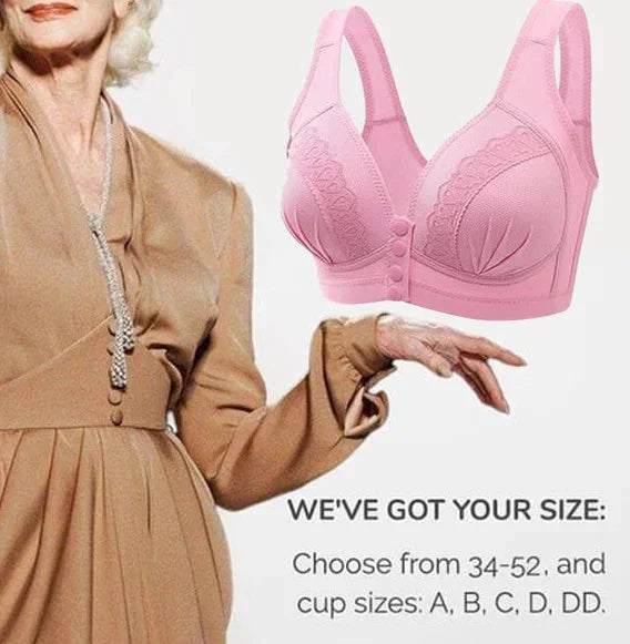 2025 Front Button Breathable Skin-Friendly Cotton Bra