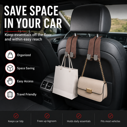 LAST DAY - BUY MORE GET MORE FREE 🧥Seat Back Hanger – Perfect for Bags, Coats & More