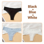 Women’s Soft Lace Trim Bow Panties