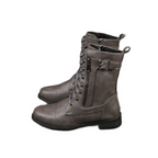 🍂Women's Round Toe Side Zipper Leather Orthopedic Boots