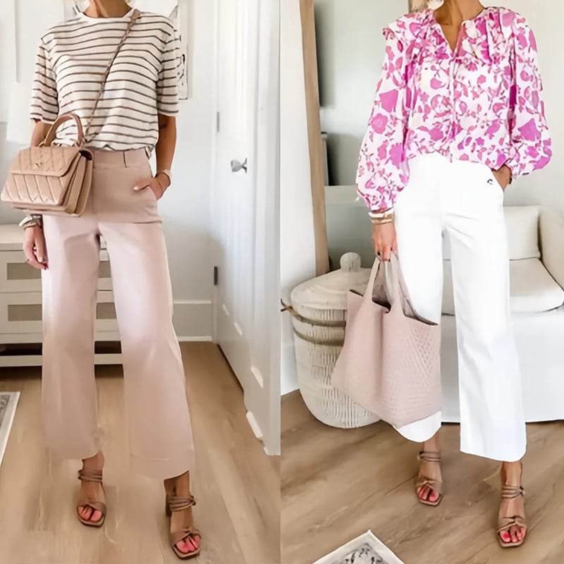 🍂Autumn Promotion 40%💕Stretch Twill Cropped Wide Leg Pants | High Waist | Loose & Comfortable