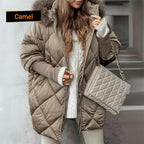 ❄️Winter Sales❄️Women's Mid-length Parka Coat with Knit Sleeves ✈️Free shipping✈️