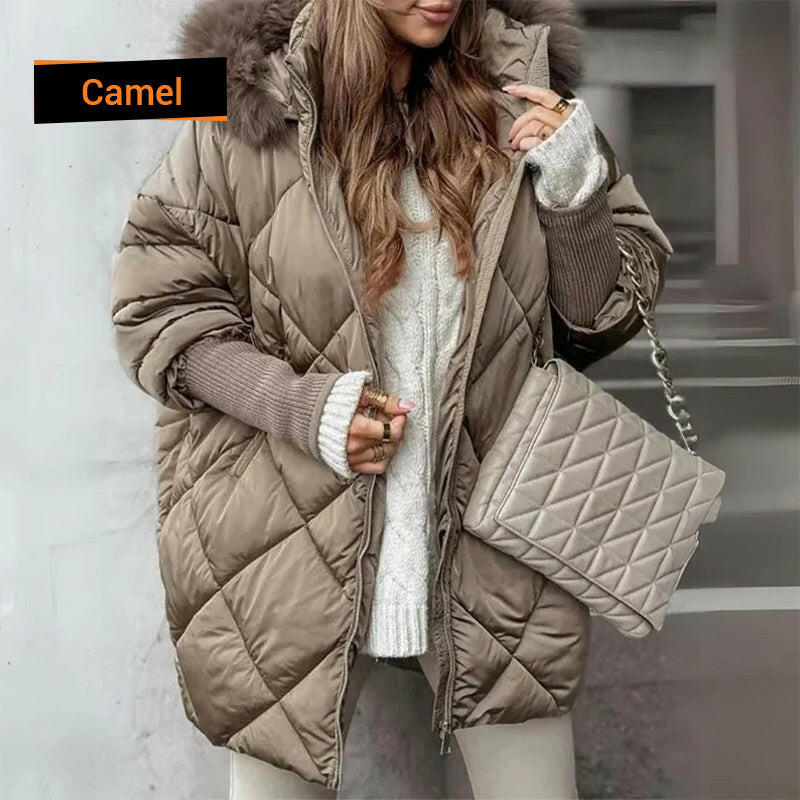 ❄️Winter Sales❄️Women's Mid-length Parka Coat with Knit Sleeves ✈️Free shipping✈️
