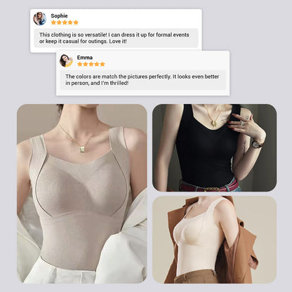 🔥Hot Sale🔥Thickened Warm Tank Top with Shelf Bra