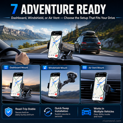 🚗📱 Your Phone Stays Put—No Matter How Rough the Road Gets!