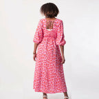 🍂Autumn Promotion 53%💕💥Women's V-Neck Printed Dress – Brushstrokes of Summer🌺