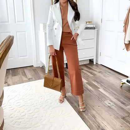 🍂Autumn Promotion 40%💕Stretch Twill Cropped Wide Leg Pants | High Waist | Loose & Comfortable