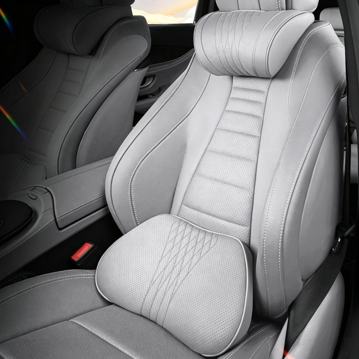 🚗💤 Relieve Driving Fatigue! Universal Memory Foam Car Headrest Neck Pillow, Ergonomic Support Auto Neck Cushion for Long Road Trips