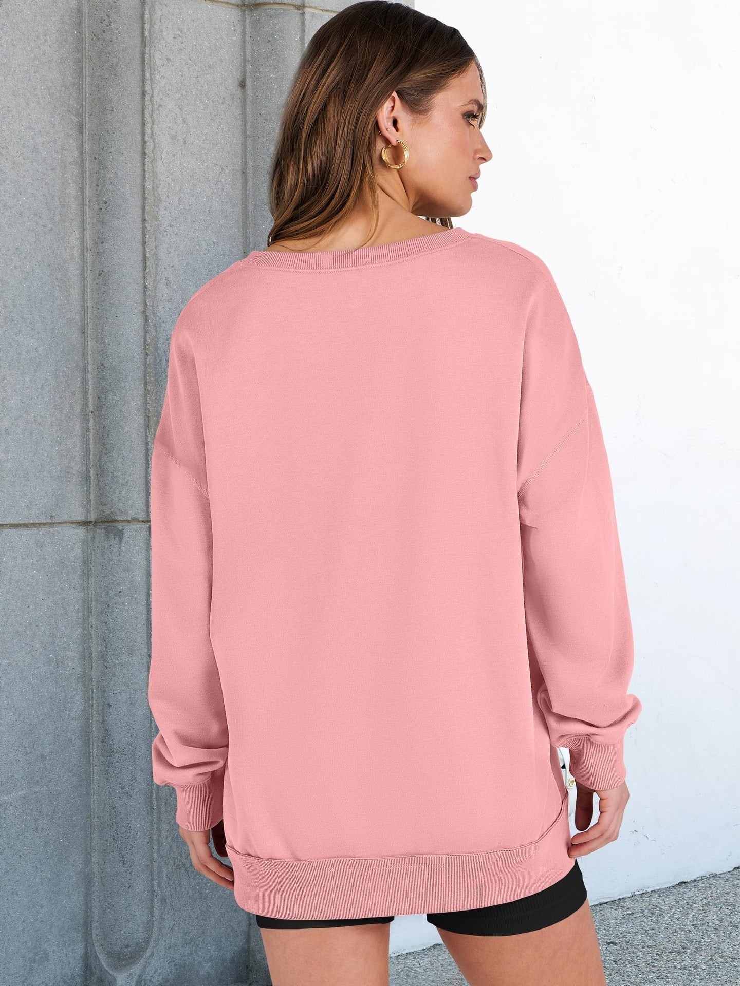 🍂✨Womens Oversized Sweatshirt V Neck Long Sleeve Tunic Lightweight Pullover