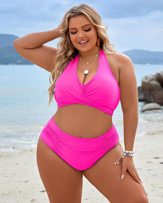 🩱Hot Sale 50% OFF👙 Tummy Control Swimsuits Modest High Waist Bikini Sets