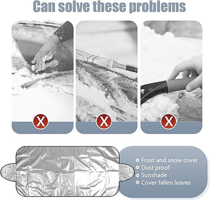 ⏳🔥Special Offer! ⛄️Anti-Ice, Anti-Frost❄️, and Windshield Snow Cover—a four-season snow cover suitable for sedans, SUVs, and trucks.