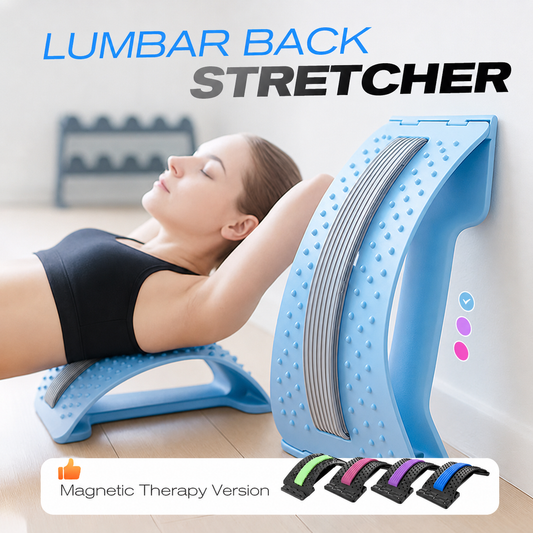 🏆Magnetic lumbar stretcher with acupuncture massage to👑relieve back pain🌿