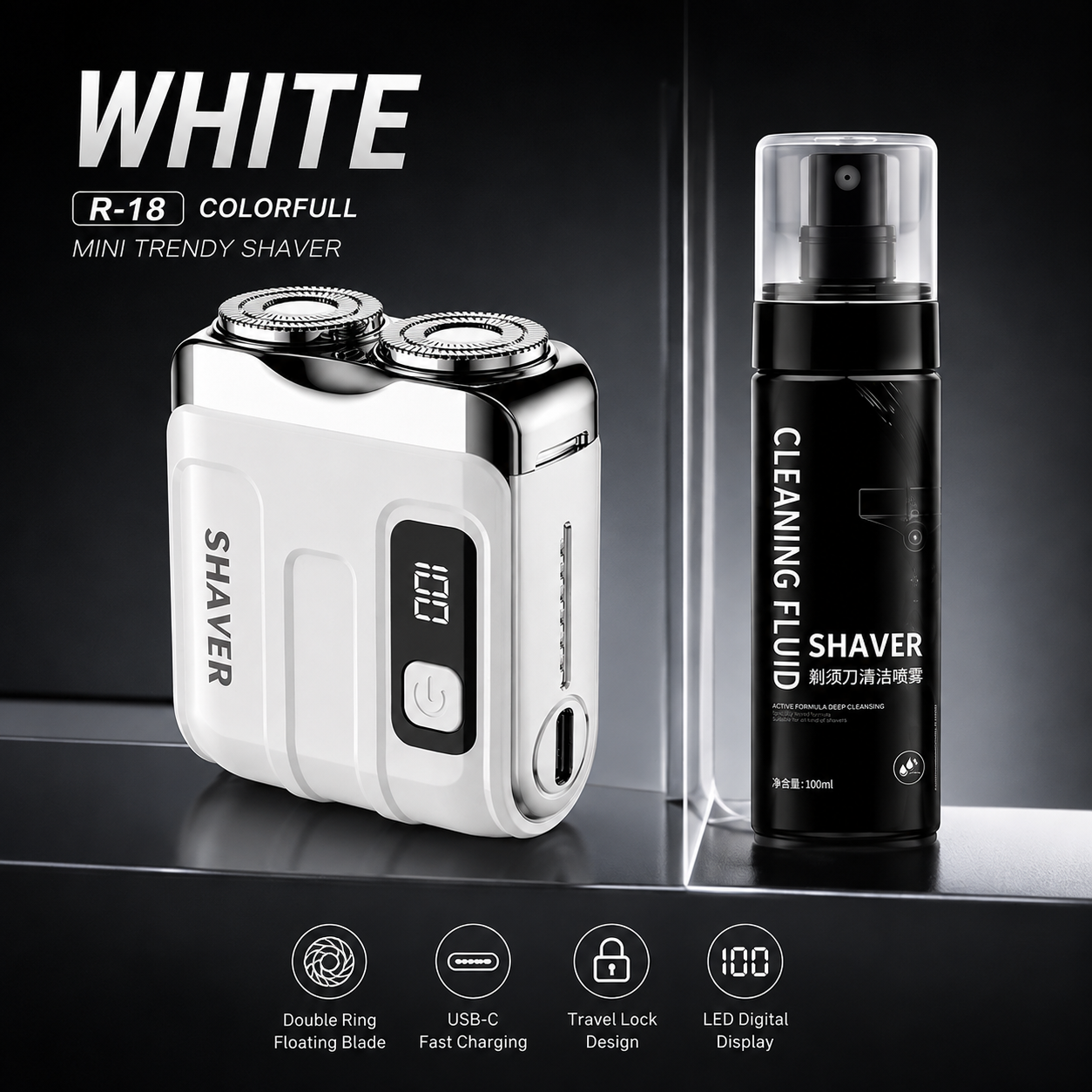 ⏳🔥LIMITED-TIME 50% OFF! ⏰🎁 Portable Mini Men's Electric Shaver – Compact & Rechargeable🧳