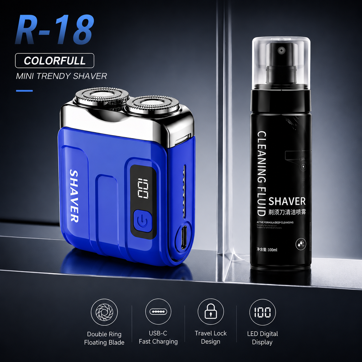 ⏳🔥LIMITED-TIME 50% OFF! ⏰🎁 Portable Mini Men's Electric Shaver – Compact & Rechargeable🧳